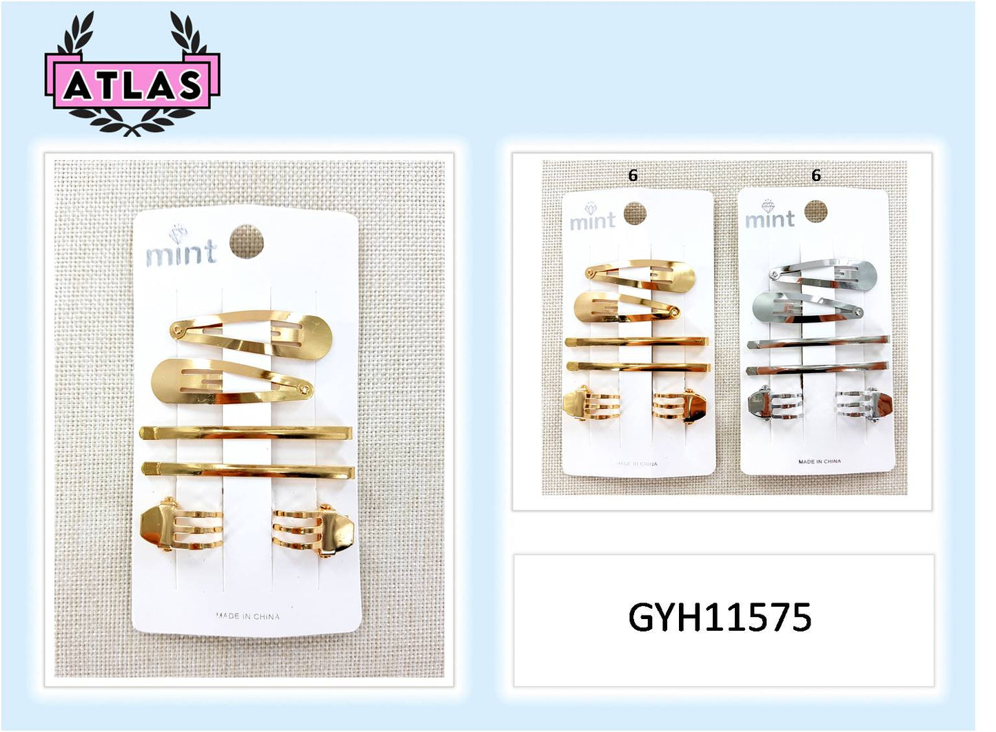 GYH11575 - Metal Hair Clip Set