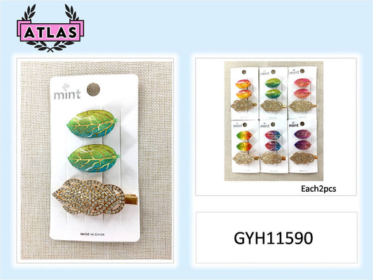 GYH11590 - Leaf Hair Clip Set