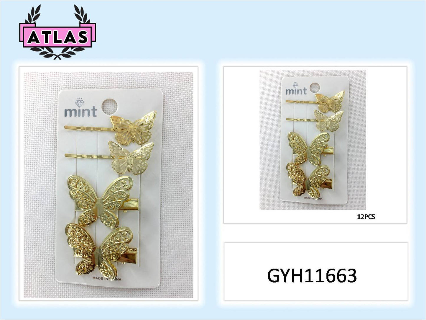 GYH11663 - Butterfly Hair Clip Set