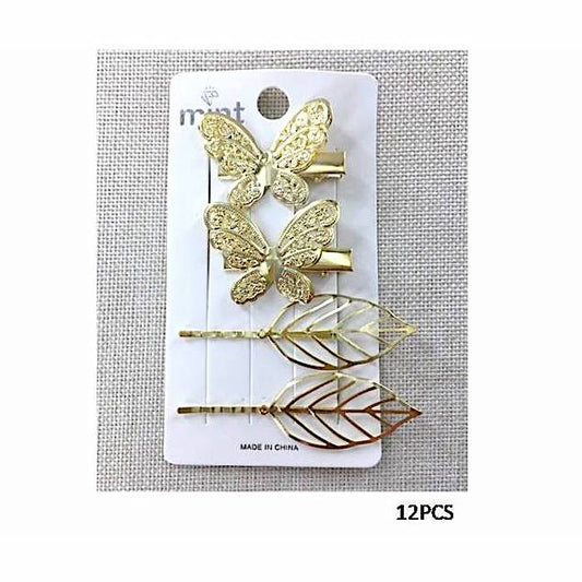 GYH11665 - Butterfly & Leaf Hair Clip Set