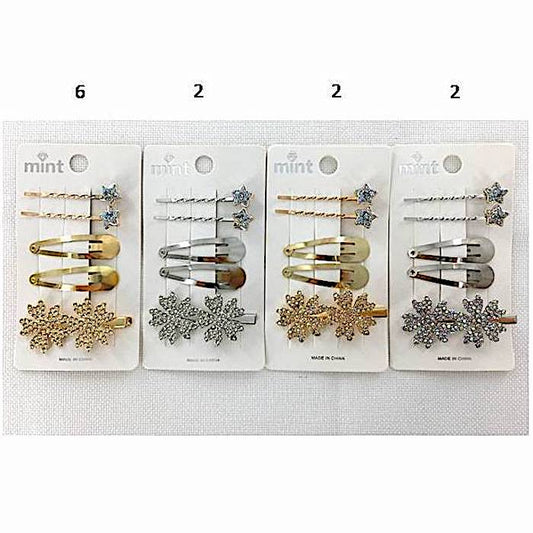 GYH11713 - Rhinestone Flower Hair Clip Set