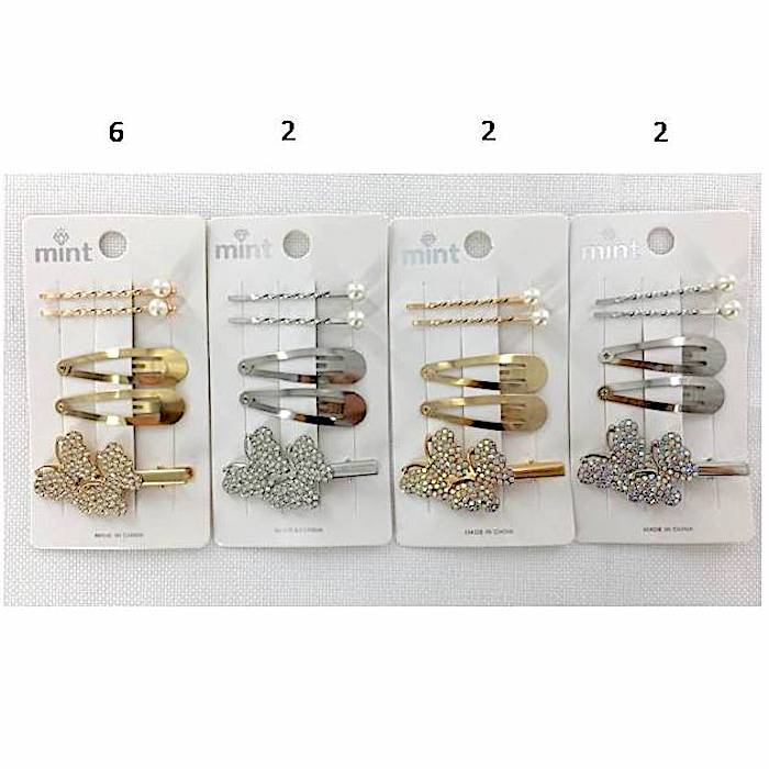 GYH11715 - Rhinestone Butterfly Hair Clip Set