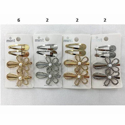 GYH11725 - Rhinestone Flower Hair Clip Set