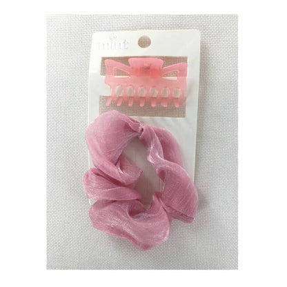 GYH11734 - Claw Clip & Chiffon Hair Tie Set