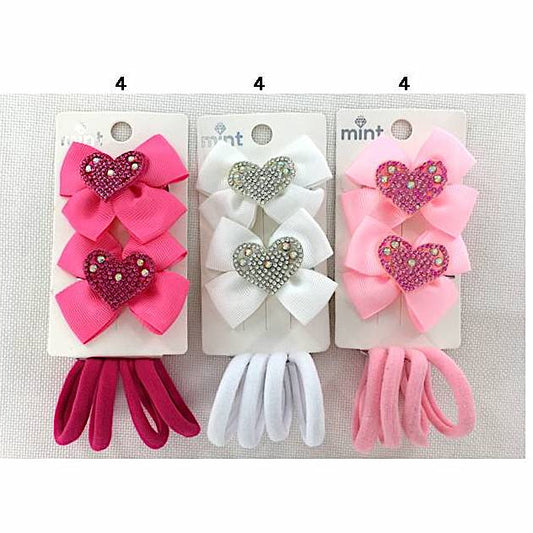 GYH11480 - Heart Hair Clip Set