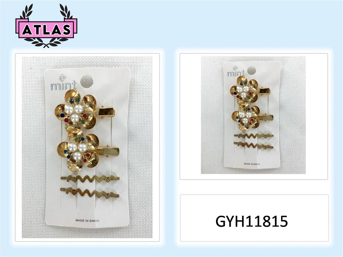 GYH11815 - Pearl Flower Hair Clip Set