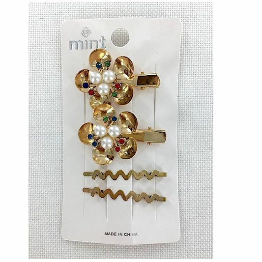 GYH11815 - Pearl Flower Hair Clip Set