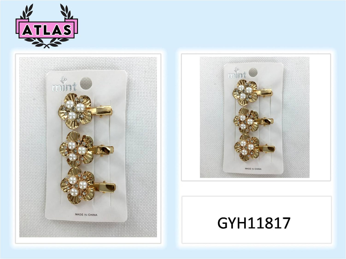 GYH11817 - Pearl Flower Hair Clip Set