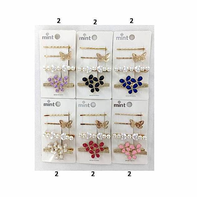 GYH11833 - Enamel Butterfly Hair Clip Set