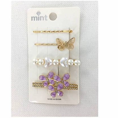 GYH11833 - Enamel Butterfly Hair Clip Set