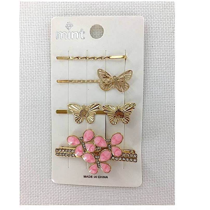 GYH11834 - Enamel Butterfly Hair Clip Set