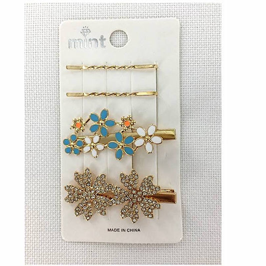 GYH11836 - Rhinestone Flower Hair Clip Set