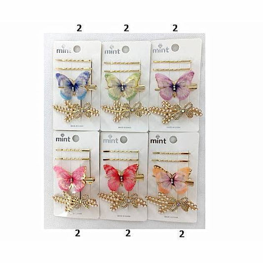 GYH11839 - Fabric Butterfly Hair Clip Set