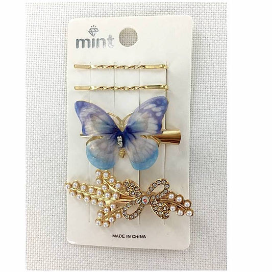 GYH11839 - Fabric Butterfly Hair Clip Set