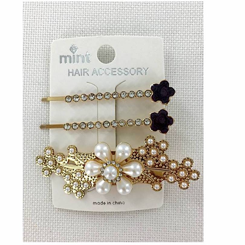 GYH11841 - Pearl Flower Hair Clip Set