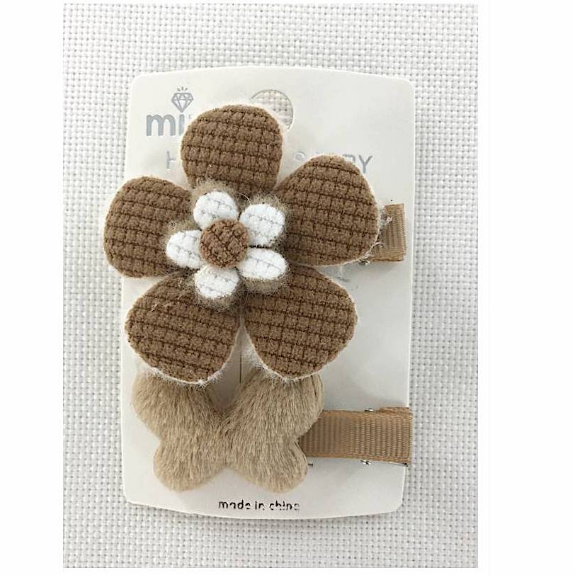 GYH11895 - Knit Flower Hair Clip Set