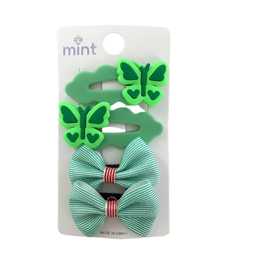 GYH11917 - Butterfly & Bow Hair Clip Set