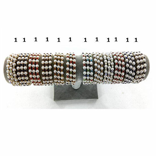 GYH11954AC - Rhinestone Pearl Bracelet Cuff