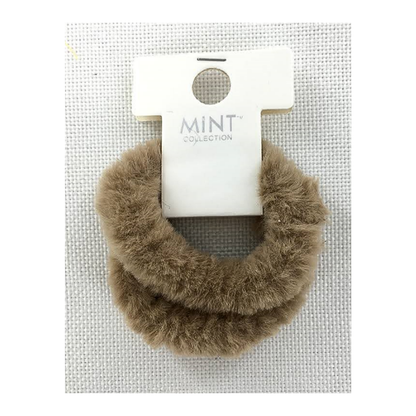 GYH11956 - Neutrals Faux Fur Hair Tie 2 Pce Set