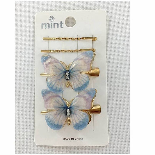 GYH11968 - Fabric Butterfly Hair Clip Set