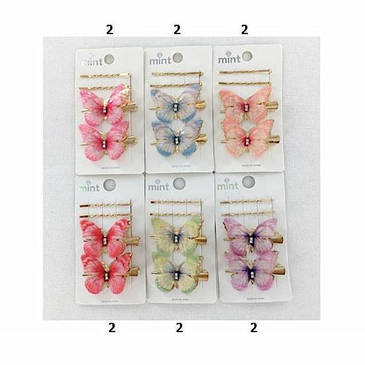 GYH11968 - Fabric Butterfly Hair Clip Set