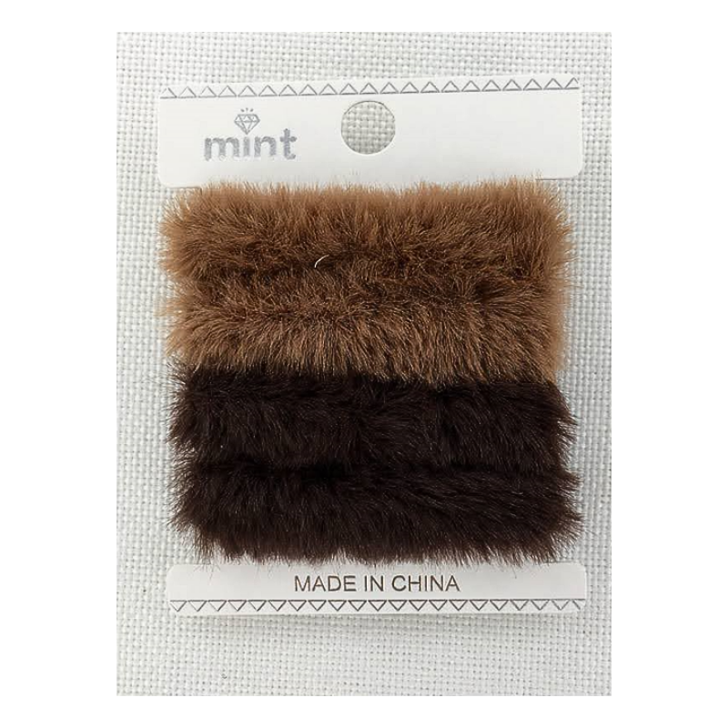 GYH11993 - Neutrals Faux Fur Hair Tie 4 Pce Set