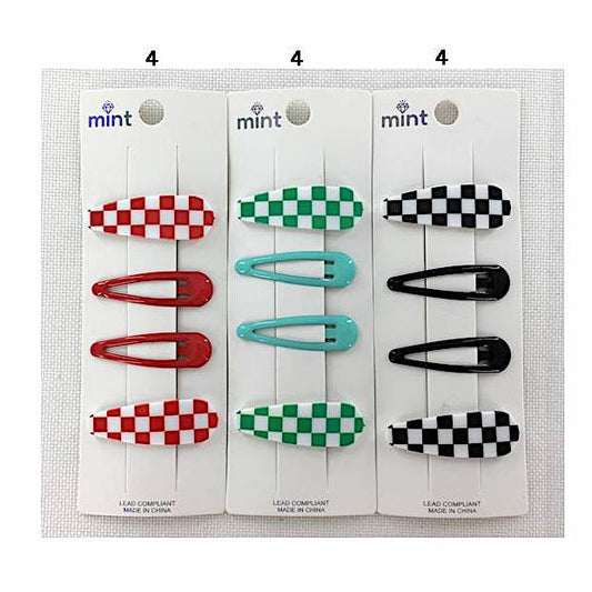 GYH11996 - Checkered Hair Clip Set