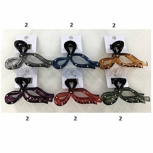 GYH12182 - Rhinestone Bow Claw Clip