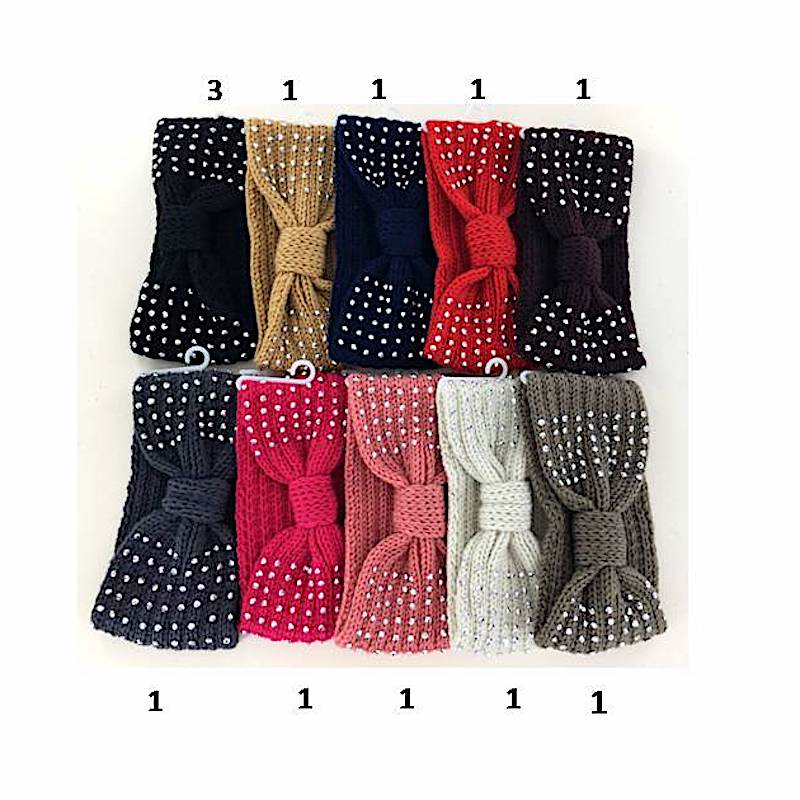 12 PCS Studded Knit Headwrap