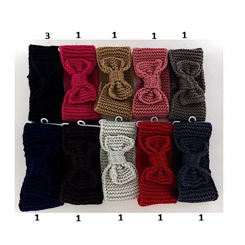 12 PCS Bow Knit Headwrap