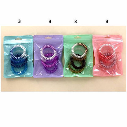 GYH12293- Assorted Hair Coils 4 Piece Pack