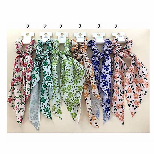 GYH12513 - Floral Print Scarf Hair Tie