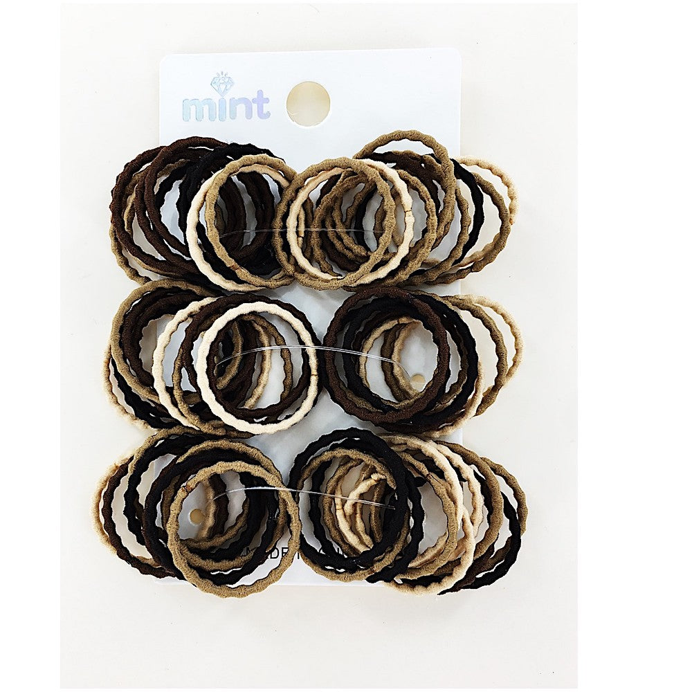 GYH12657 - Brown Neutrals Wavy Elastic Hair Tie Value Pack