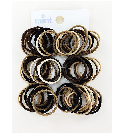 GYH12657 - Brown Neutrals Wavy Elastic Hair Tie Value Pack