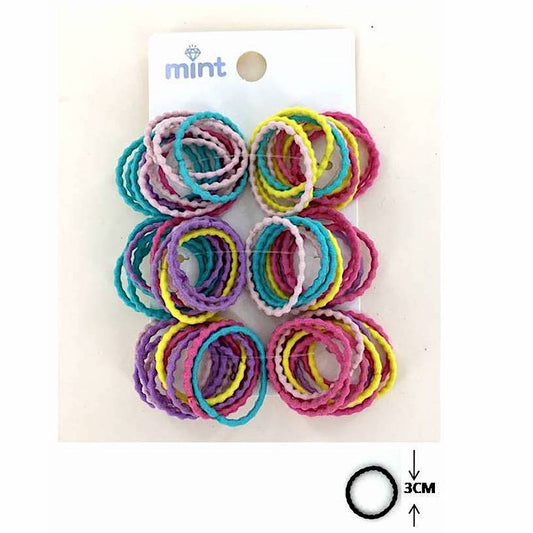 GYH12661 - Rainbow Wavy Elastic Hair Tie Value Pack