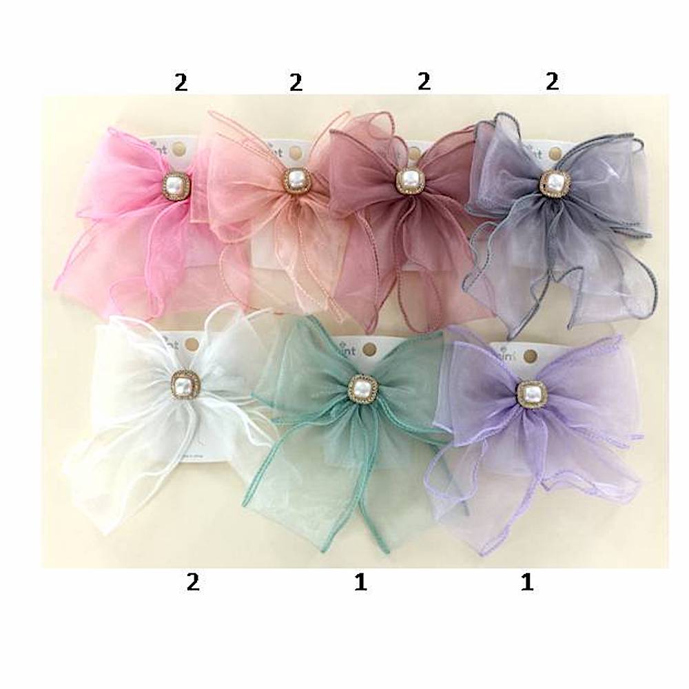 Pearl Hair Bow Clip