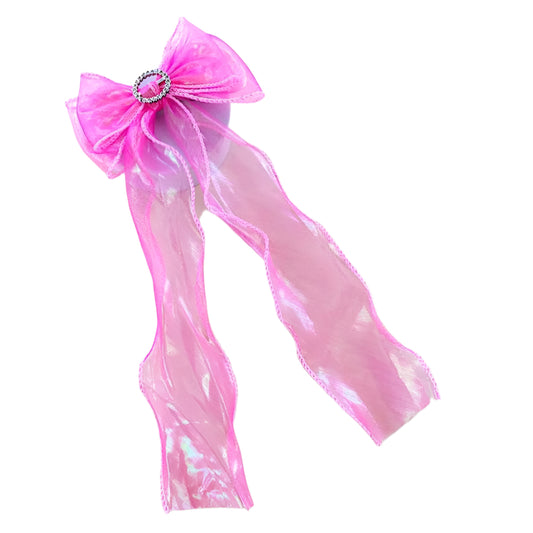 GYH12793 - Sheer Holographic Hair Bow Clip