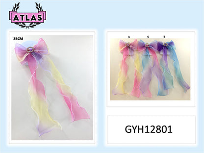 GYH12801 - Ombré Chiffon Hair Bow Clip