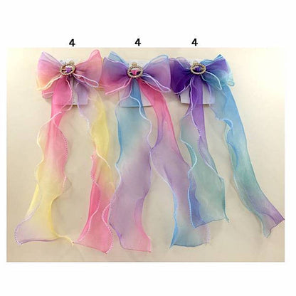 Sheer Ombré Hair Bow Clip