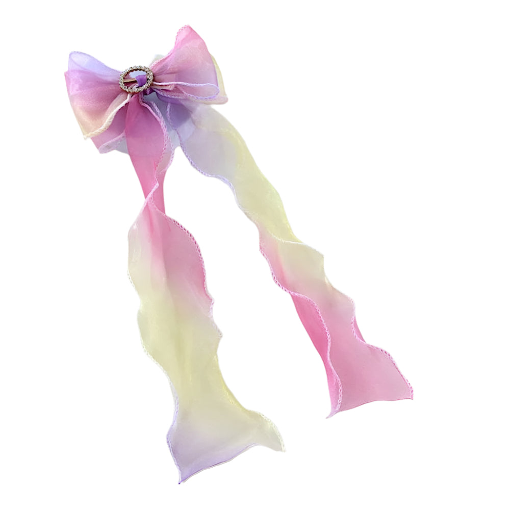 Sheer Ombré Hair Bow Clip