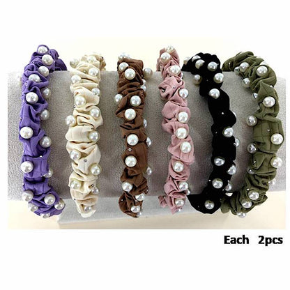 GYH12896 - Pearl Ruffle Headband