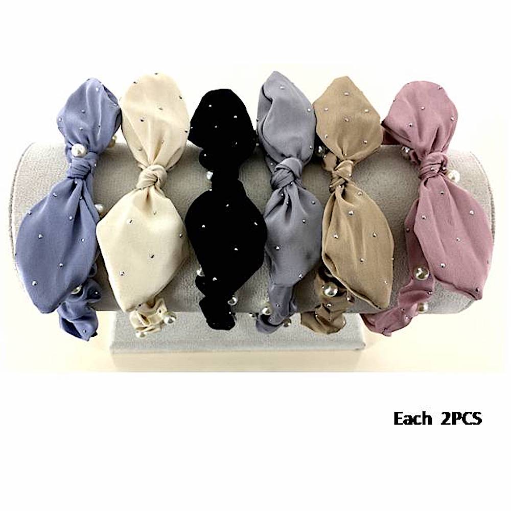 GYH12900 - Pearl Knot Ruffle Headband