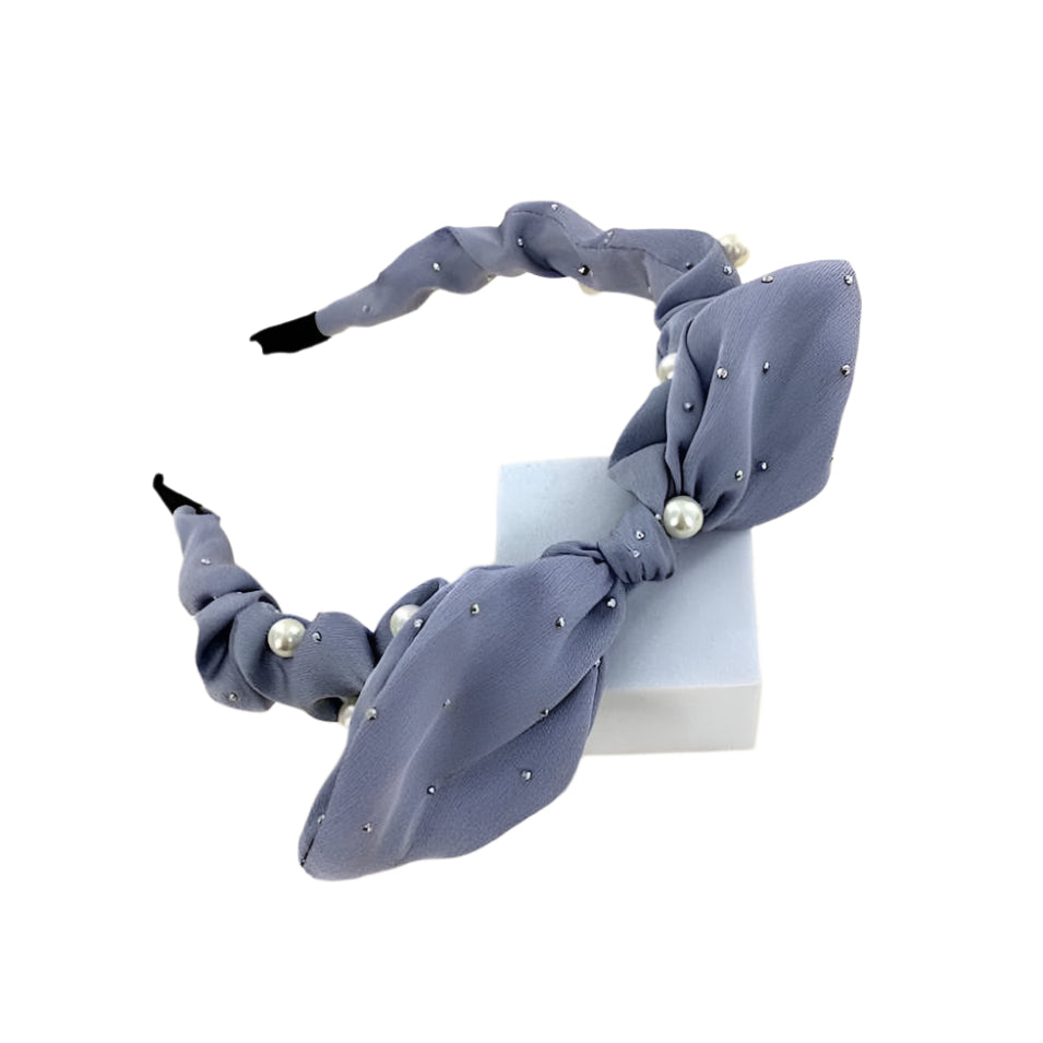 GYH12900 - Pearl Knot Ruffle Headband