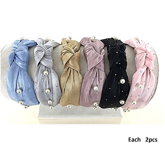 GYH12905 - Pearl Shimmer Chiffon Headband