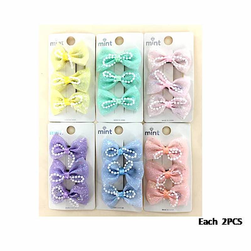 GYH13062 - Iridescent Bow Clip Set