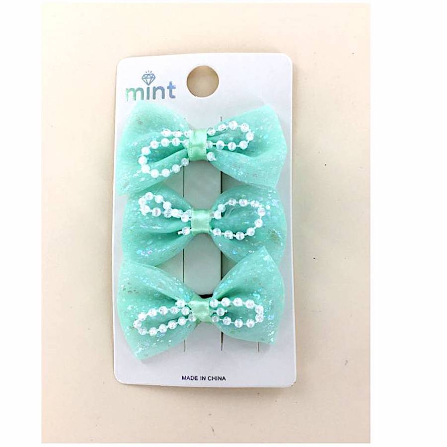 GYH13062 - Iridescent Bow Clip Set