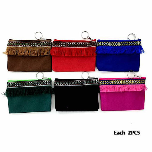 Fringe Pattern Coin Pouch