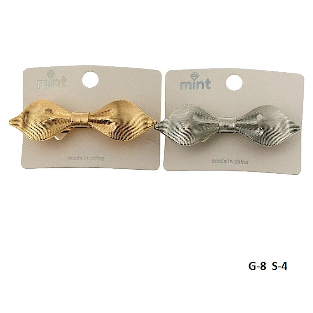 Metal Bow Barrette Hair Clip