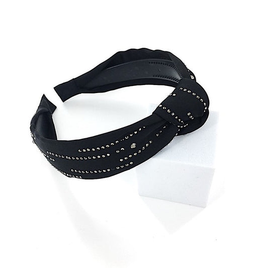 GYH13260 - Satin Neutrals Rhinestone Headband