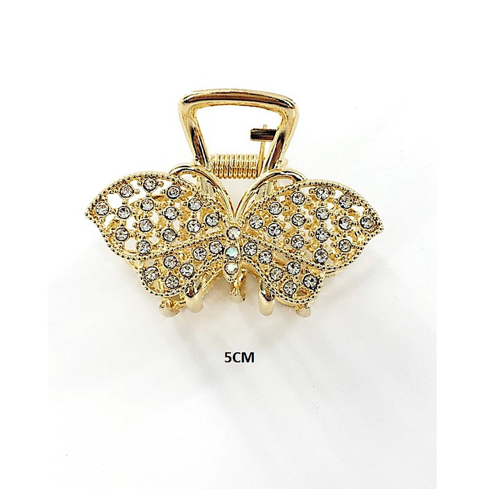 Rhinestone Butterfly Claw Clip